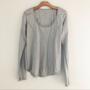 LULULEMON- Between the Lines- Grey Long Sleeve Top